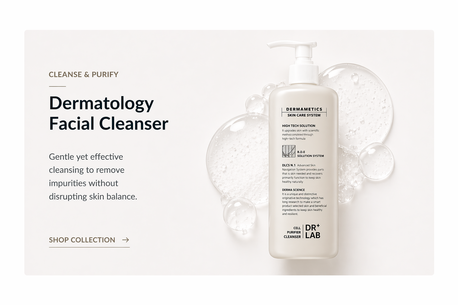 DR+LAB Dermatology Facial Cleanser | Gentle & Deep Cleansing Skincare
