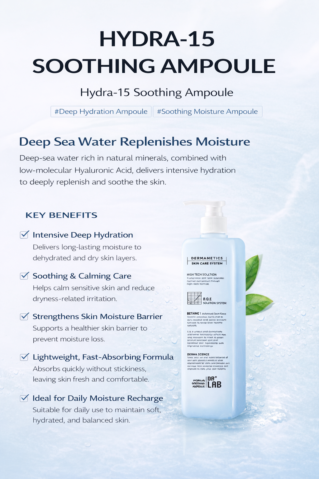 Hydra-15 Soothing Ampoule 500ml