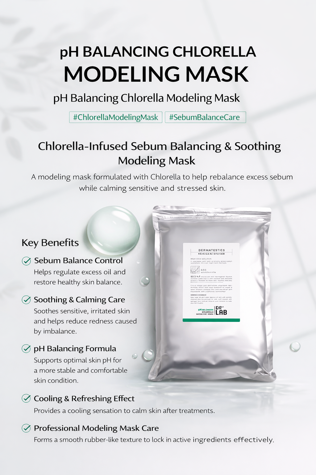 pH Balancing Chlorella Modeling Mask (bowl & tools)