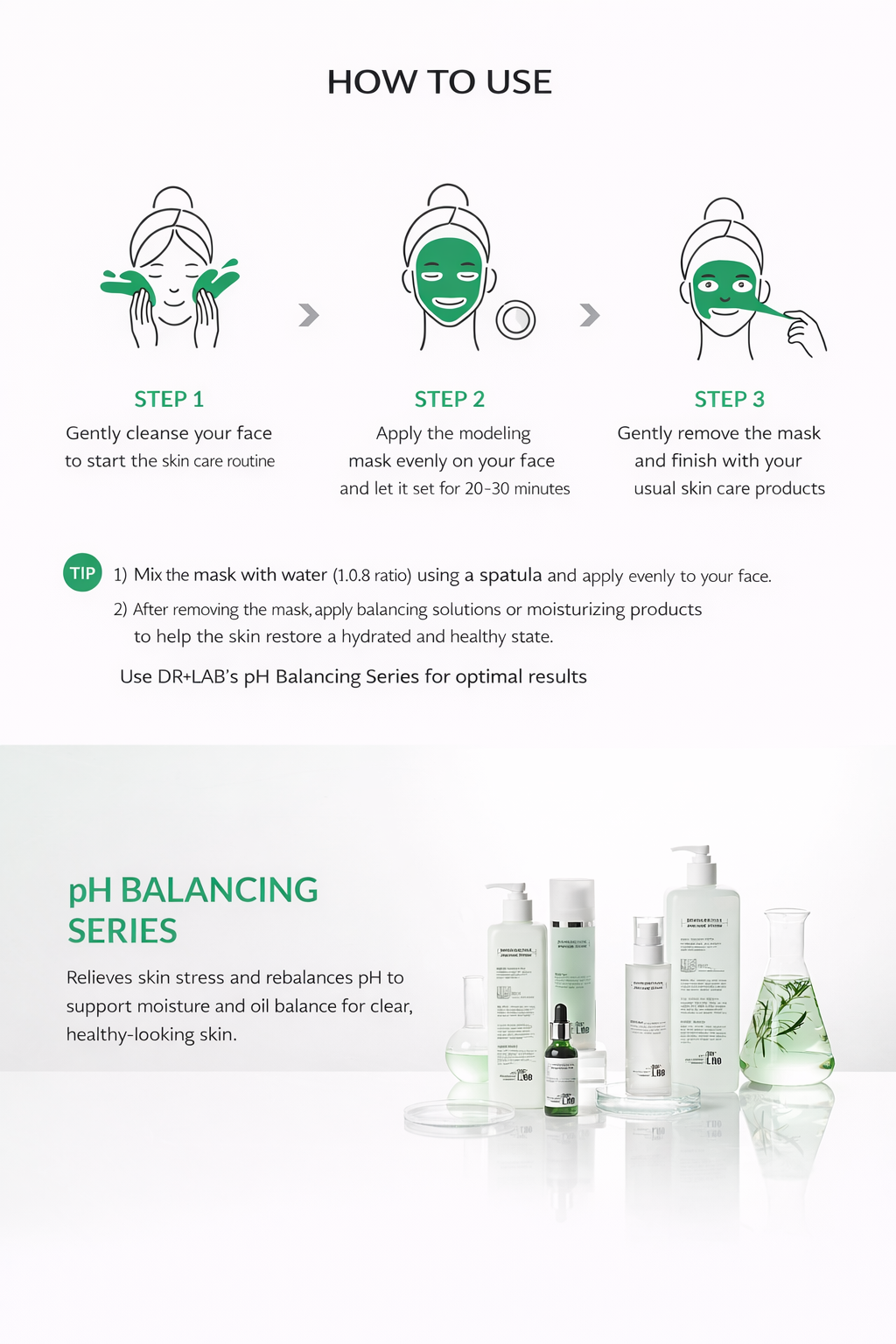 pH Balancing Chlorella Modeling Mask (bowl & tools)