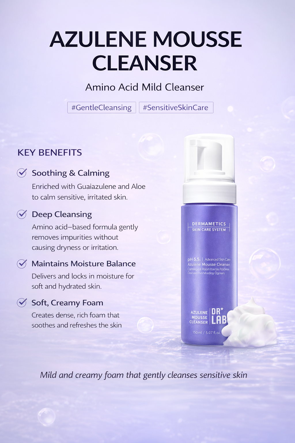 Azulene Mousse Cleanser 150ML